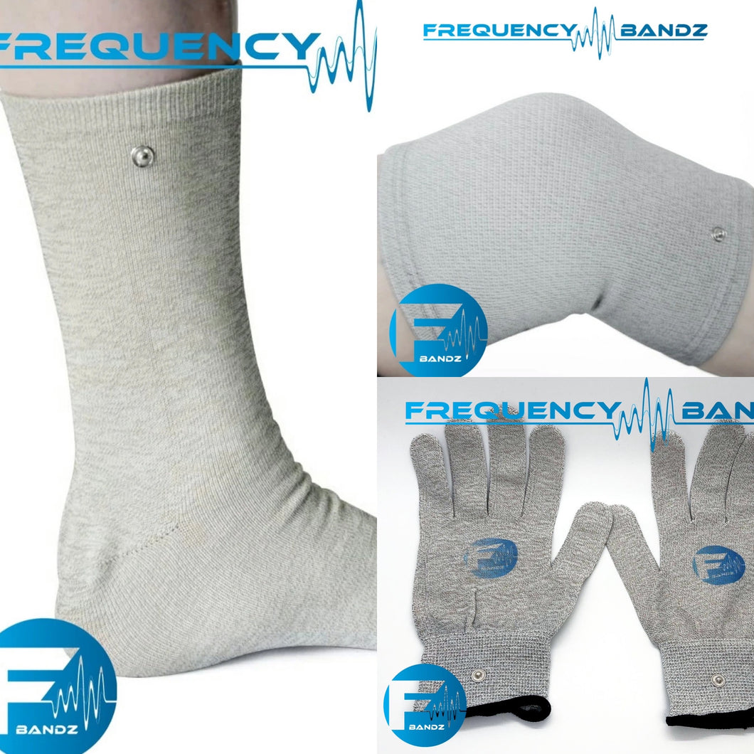 TRIPLE PACK - Conductive Frequency Glove, Sock & Knee Garments (SAVE BIG!)